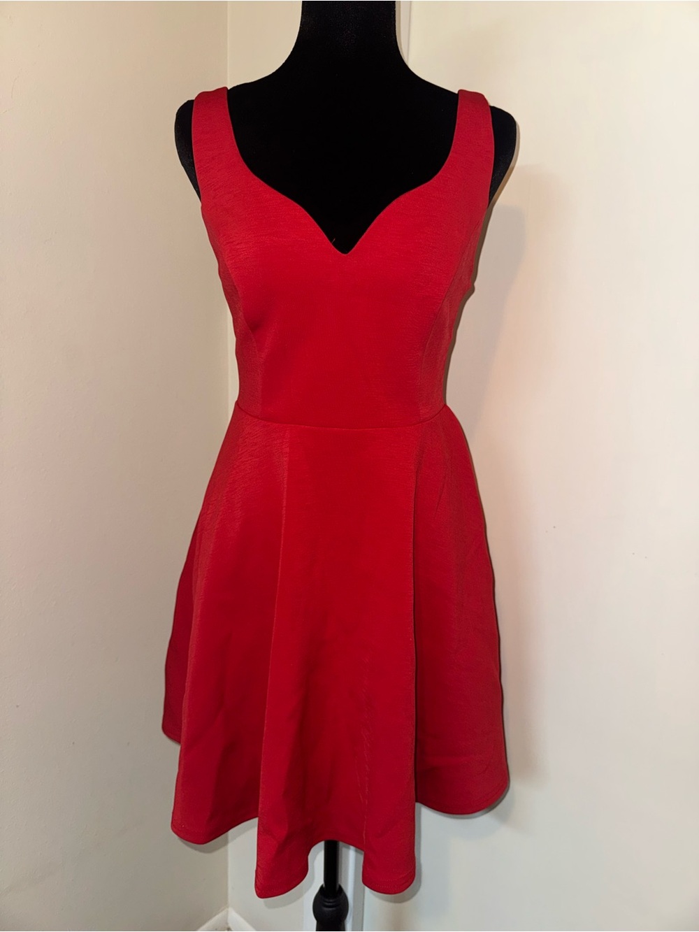 Steve Madden Red Sweetheart Fit-and-Flare Mini Dress